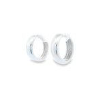 10K White Gold Hoop Simple