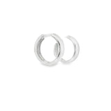10K White Gold Hoop Simple