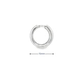 10K White Gold Hoop Simple