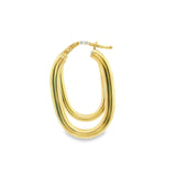 10K Gold Long Hoop Simple
