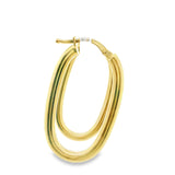 10K Gold Long Hoop Simple Extra