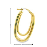 10K Gold Long Hoop Simple Extra