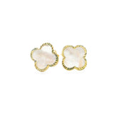 10k Gold Stud Clover earrings