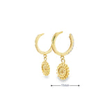 10k Gold Hoop 2mm Flower