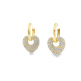 10k Gold Hoop 2mm Heart