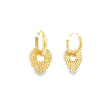 10k Gold Hoop 2mm Heart