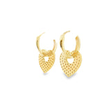 10k Gold Hoop 2mm Heart
