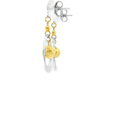 18k Gold Hoop Two-Tone Design