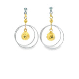 18k Gold Hoop Two-Tone Design