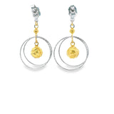 18k Gold Hoop Two-Tone Design
