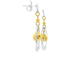 18k Gold Hoop Two-Tone Design