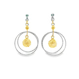 18k Gold Hoop Two-Tone Design
