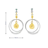 18k Gold Hoop Two-Tone Design