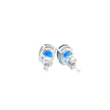 Silver 925S Earrings Blue Stone