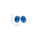Silver 925S Earrings Blue Stone