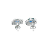 Silver 925S Earrings Blue model