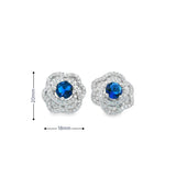 Silver 925S Earrings Blue model