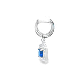 Silver 925S Earrings Blue model Hoop