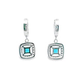 Silver 925S Earrings Blue model Hoop