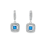 Silver 925S Earrings Blue model Hoop