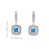 Silver 925S Earrings Blue model Hoop