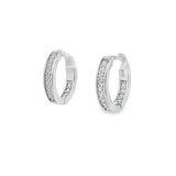 Silver 925S Earrings Small Zirconia Hoop