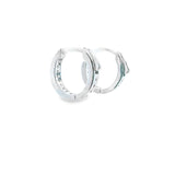 Silver 925S Earrings Small Zirconia Hoop