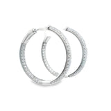 Silver 925S Earrings Big Zirconia Hoop-02