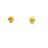 Boucles d'oreilles clous poire en or 14 carats serti clos