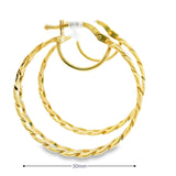 Créoles maillons forçat or 10k 4mm moyennes