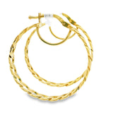 Créoles maillons forçat or 10k 4mm moyennes