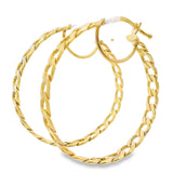 10k Gold Curb Hoop 4mm Big