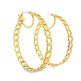 10k Gold Curb Hoop 4mm Big