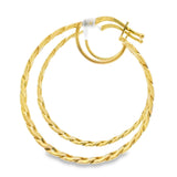 10k Gold Curb Hoop 4mm Big