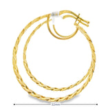10k Gold Curb Hoop 4mm Big