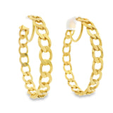10k Gold Curb Hoop 4mm Big