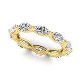 Marquise Shape Eternity Gold Band -Mat