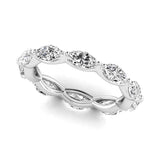 Marquise Shape Eternity Gold Band -Mat