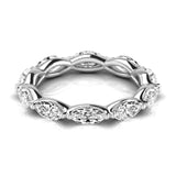 Marquise Shape Eternity Gold Band -Mat
