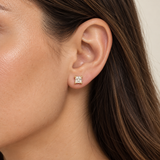 Boucles d'oreilles à tige en diamant 14 carats