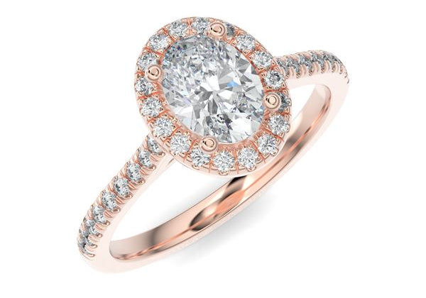 The Halo Oval Engagement Ring-Alice