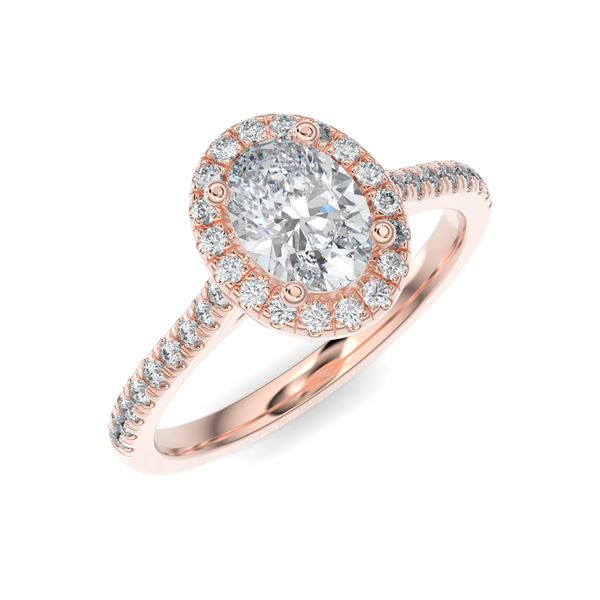 The Halo Oval Engagement Ring-Alice