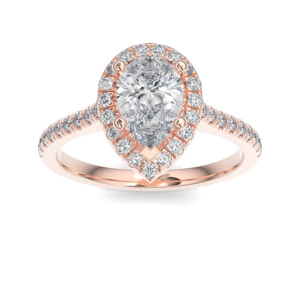 The Halo Pear Engagement Ring