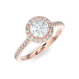 The Halo Round Brilliant Engagement Ring-Jeanne
