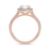 The Halo Round Brilliant Engagement Ring-Jeanne