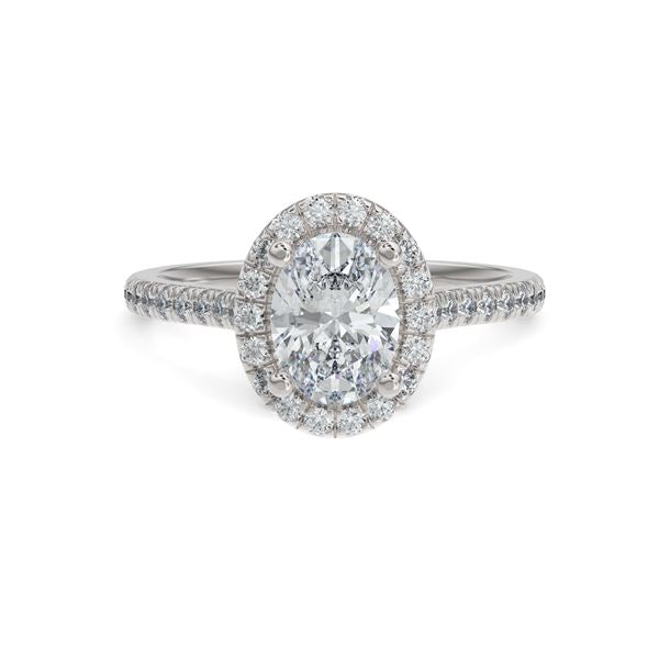 The Halo Oval Engagement Ring
