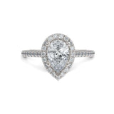 The Halo Pear Engagement Ring-Louise