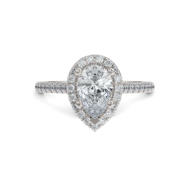 The Halo Pear Engagement Ring
