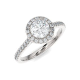 The Halo Round Brilliant Engagement Ring-Jeanne