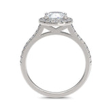 The Halo Round Brilliant Engagement Ring-Jeanne